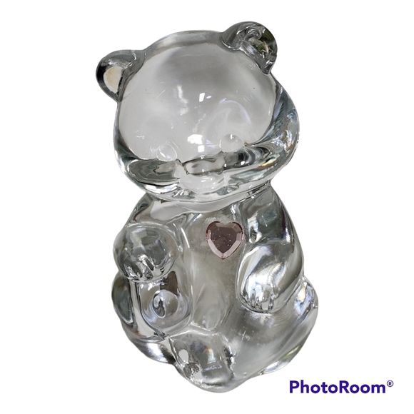 Fenton Other - FENTON Birthday BEAR Art Glass Amethyst Purple Heart Teddy BEAR Gift
